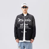 Unisex Jacket Men's and Women's Loose Casual Gradient Baseball Jacket